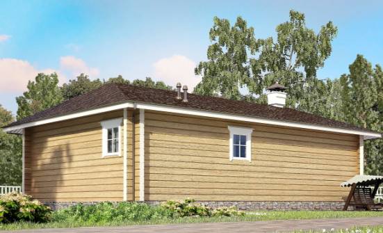 095-001-Л Проект одноэтажного дома, бюджетный домик из дерева Свободный | Проекты домов от House Expert