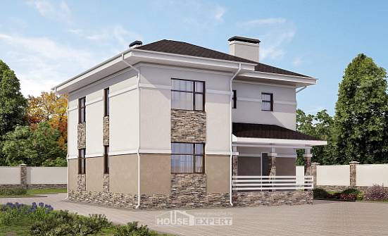 150-014-П Проект двухэтажного дома, бюджетный загородный дом из газобетона Райчихинск | Проекты домов от House Expert