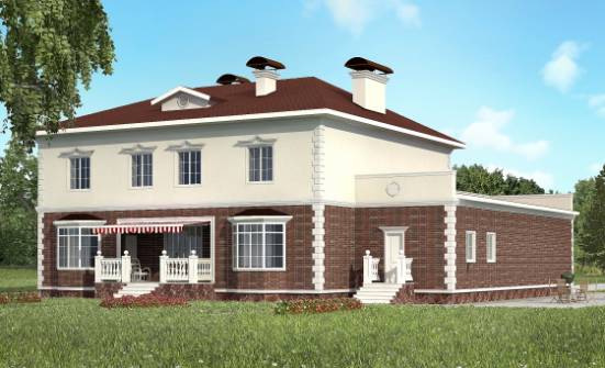 380-001-Л Проект двухэтажного дома, гараж, огромный дом из кирпича Благовещенск | Проекты домов от House Expert