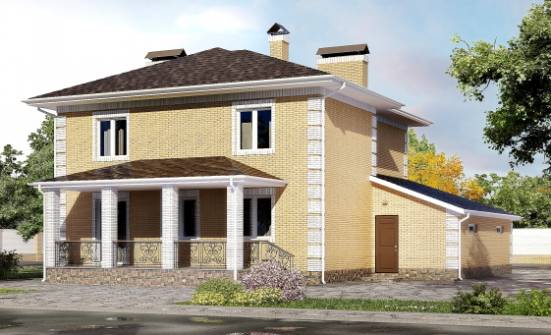 220-006-Л Проект двухэтажного дома, гараж, уютный коттедж из бризолита Шимановск | Проекты домов от House Expert