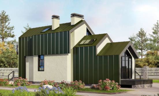 060-006-Л Проект двухэтажного дома с мансардой, скромный коттедж из бризолита Зея | Проекты домов от House Expert