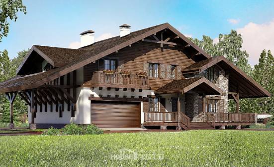 320-001-П Проект двухэтажного дома мансардой и гаражом, классический домик из кирпича Белогорск | Проекты домов от House Expert