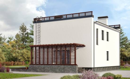215-002-П Проект двухэтажного дома, классический домик из пеноблока Свободный | Проекты домов от House Expert