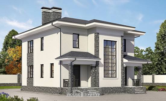 155-011-П Проект двухэтажного дома, бюджетный домик из арболита Шимановск | Проекты домов от House Expert