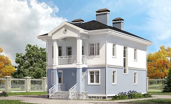 120-001-П Проект двухэтажного дома, небольшой дом из бризолита Благовещенск | Проекты домов от House Expert