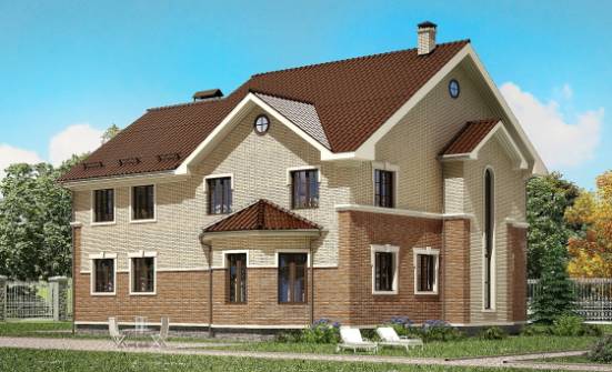 300-004-Л Проект двухэтажного дома, просторный загородный дом из бризолита Белогорск | Проекты домов от House Expert