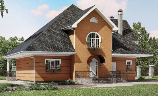 310-001-П Проект двухэтажного дома с мансардой, красивый коттедж из арболита Зея | Проекты домов от House Expert