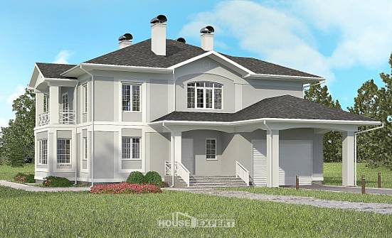 360-001-П Проект двухэтажного дома, гараж, красивый домик из кирпича Зея | Проекты домов от House Expert