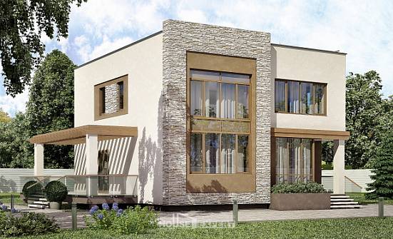 185-001-П Проект двухэтажного дома, красивый дом из бризолита Тында | Проекты домов от House Expert