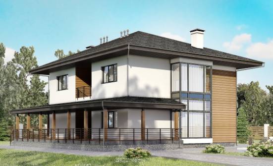 245-001-П Проект двухэтажного дома, красивый загородный дом из газосиликатных блоков Свободный | Проекты домов от House Expert