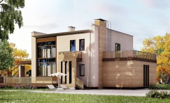 220-003-Л Проект двухэтажного дома, гараж, красивый домик из арболита Сковородино | Проекты домов от House Expert