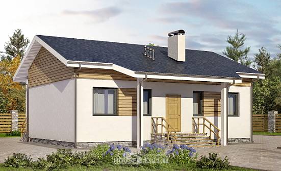 080-004-П Проект одноэтажного дома, скромный коттедж из поризованных блоков Зея | Проекты домов от House Expert