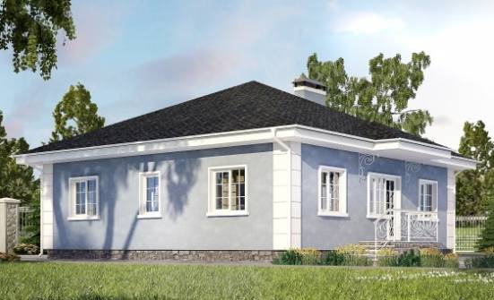 100-001-П Проект одноэтажного дома, бюджетный домик из газобетона Тында | Проекты домов от House Expert