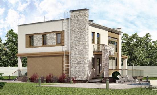 185-001-П Проект двухэтажного дома, красивый дом из бризолита Тында | Проекты домов от House Expert