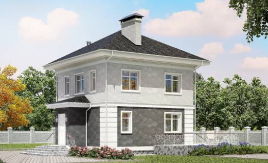 090-003-П Проект двухэтажного дома, красивый коттедж из блока Шимановск | Проекты домов от House Expert
