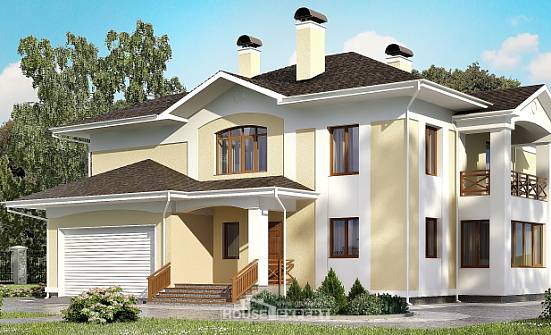 375-002-Л Проект двухэтажного дома и гаражом, уютный домик из кирпича Шимановск | Проекты домов от House Expert