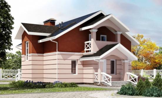 155-009-Л Проект двухэтажного дома мансардный этаж, доступный дом из газосиликатных блоков Райчихинск | Проекты домов от House Expert