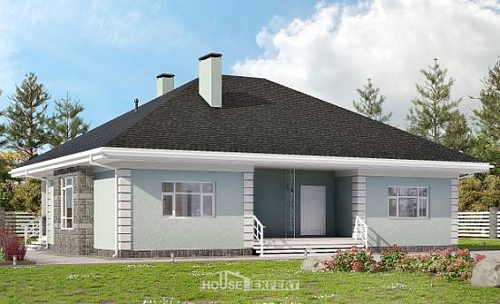 135-003-Л Проект одноэтажного дома, компактный домик из бризолита Белогорск | Проекты домов от House Expert