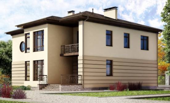 300-006-П Проект двухэтажного дома и гаражом, просторный коттедж из кирпича Шимановск | Проекты домов от House Expert