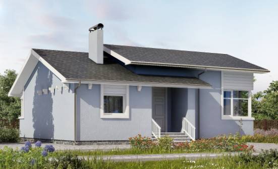 110-003-Л Проект одноэтажного дома, недорогой загородный дом из керамзитобетонных блоков Зея | Проекты домов от House Expert