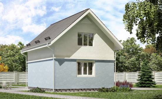 095-002-П Проект двухэтажного дома мансардой, экономичный дом из твинблока Белогорск | Проекты домов от House Expert