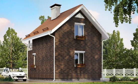 045-001-Л Проект двухэтажного дома с мансардой, доступный загородный дом из газосиликатных блоков Белогорск | Проекты домов от House Expert