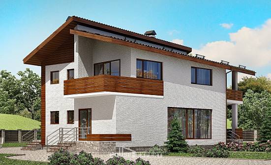 180-009-П Проект двухэтажного дома мансардой, просторный домик из кирпича Белогорск | Проекты домов от House Expert