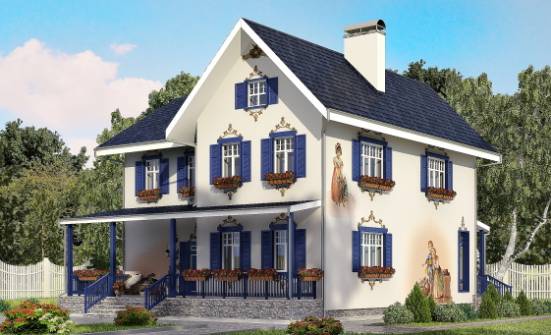 180-003-П Проект двухэтажного дома, небольшой дом из кирпича Благовещенск | Проекты домов от House Expert