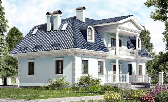 210-004-Л Проект двухэтажного дома мансардой, красивый загородный дом из теплоблока Свободный | Проекты домов от House Expert