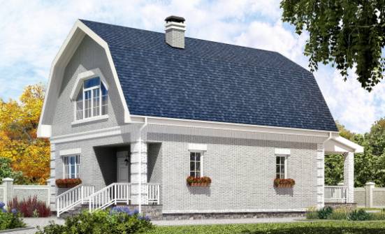 130-005-П Проект двухэтажного дома с мансардой, простой дом из бризолита Райчихинск | Проекты домов от House Expert