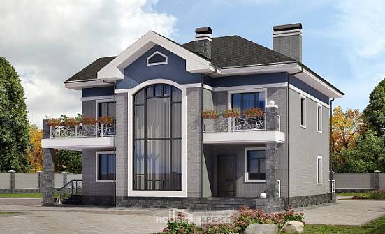 200-006-Л Проект двухэтажного дома, современный домик из кирпича Белогорск | Проекты домов от House Expert