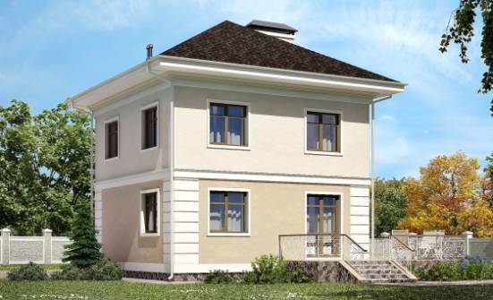 090-003-Л Проект двухэтажного дома, классический дом из теплоблока Белогорск | Проекты домов от House Expert