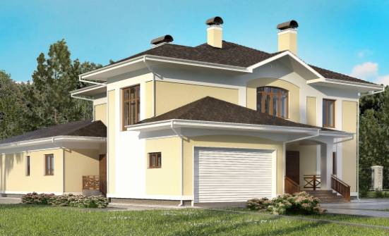 375-002-Л Проект двухэтажного дома и гаражом, уютный домик из кирпича Шимановск | Проекты домов от House Expert