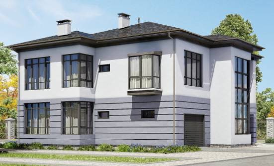300-006-Л Проект двухэтажного дома и гаражом, большой домик из кирпича Белогорск | Проекты домов от House Expert