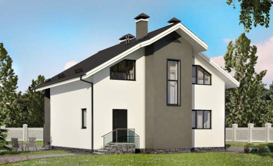 150-005-Л Проект двухэтажного дома с мансардой, недорогой дом из керамзитобетонных блоков Сковородино | Проекты домов от House Expert