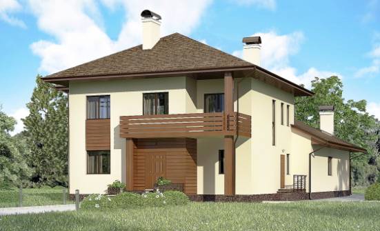 300-001-П Проект двухэтажного дома, огромный дом из кирпича Сковородино | Проекты домов от House Expert