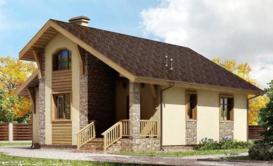 080-002-П Проект одноэтажного дома, дешевый домик из бризолита Сковородино | Проекты домов от House Expert