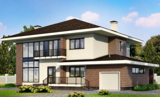 275-002-П Проект двухэтажного дома и гаражом, огромный дом из кирпича Белогорск | Проекты домов от House Expert