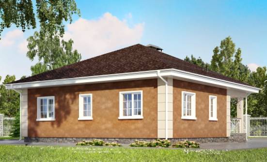 100-001-Л Проект одноэтажного дома, классический дом из газосиликатных блоков Шимановск | Проекты одноэтажных домов от House Expert