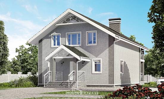 150-007-П Проект двухэтажного дома с мансардным этажом, бюджетный дом из блока Зея | Проекты домов от House Expert