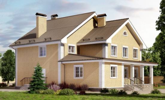 320-003-Л Проект двухэтажного дома, большой коттедж из арболита Шимановск | Проекты домов от House Expert