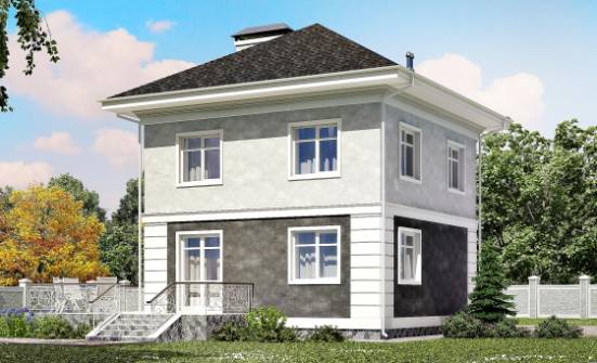 090-003-П Проект двухэтажного дома, красивый коттедж из блока Шимановск | Проекты домов от House Expert