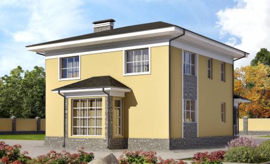 155-011-Л Проект двухэтажного дома, доступный загородный дом из керамзитобетонных блоков Зея | Проекты домов от House Expert