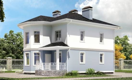 120-001-П Проект двухэтажного дома, небольшой дом из бризолита Благовещенск | Проекты домов от House Expert