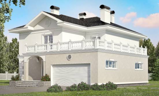 340-002-П Проект двухэтажного дома, гараж, большой дом из кирпича Райчихинск | Проекты домов от House Expert