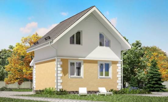070-002-П Проект двухэтажного дома мансардный этаж, недорогой дом из пеноблока Белогорск | Проекты домов от House Expert