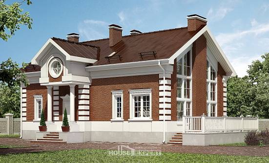 160-009-П Проект двухэтажного дома с мансардным этажом, небольшой загородный дом из поризованных блоков Райчихинск | Проекты домов от House Expert