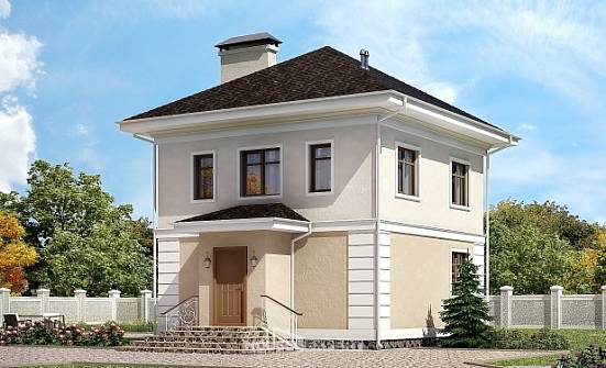 090-003-Л Проект двухэтажного дома, классический дом из теплоблока Белогорск | Проекты домов от House Expert