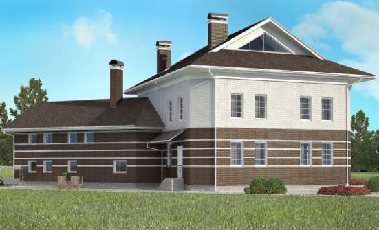 410-001-П Проект двухэтажного дома и гаражом, большой дом из кирпича Свободный | Проекты домов от House Expert