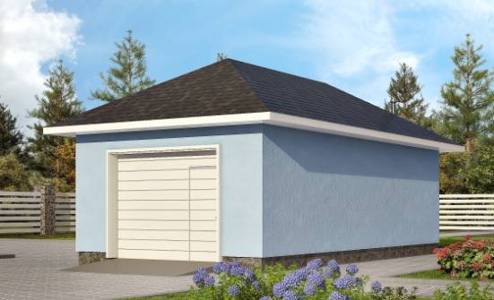 040-001-Л Проект гаража из твинблока Благовещенск | Проекты одноэтажных домов от House Expert